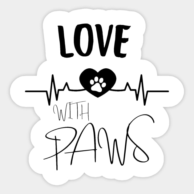 Love with Paws Sticker by Simple D.